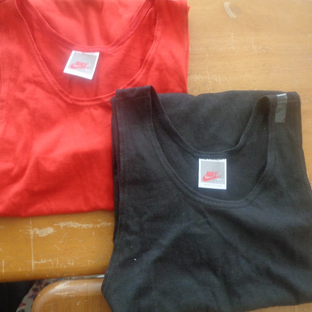 2 Nike Tank Tops Red & Black Size L NWT